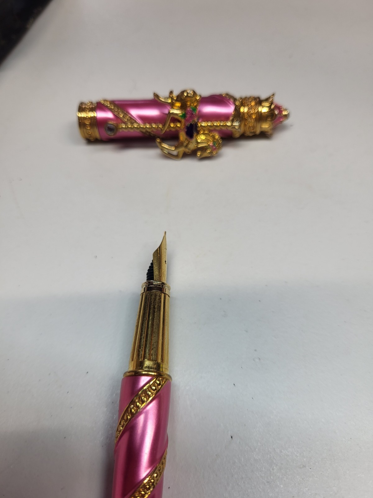 Franklin Mint The Rose Dancer Carousel Horse Pen 1980’s With Case READ