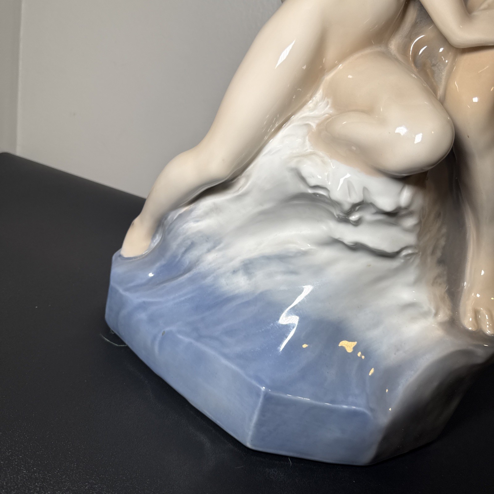 DEFECTIVE Beautiful Royal Copenhagen The Wave The Rock Porcelain Sculp G3D