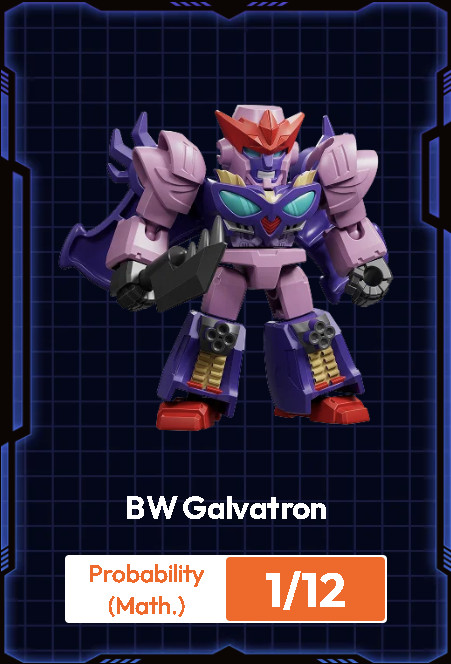 Blokees Transformers Defender Version 07 Mini Model Kit BW Galvatron 1/12