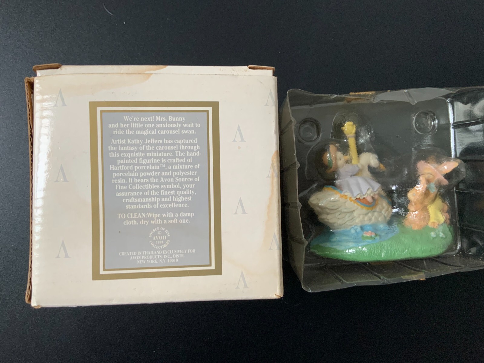 1993 MOTHER GOOSE STORYBOOK FIGURINE~AVON~BY KATHY JEFFERS~WAITING FOR OUR TURN