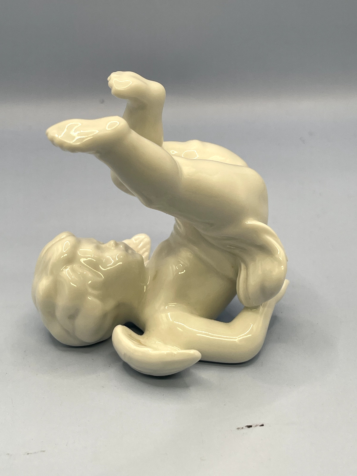 Vtg Fitz & Floyd White Porcelain Tumbling Angel Cherub (x5)Japan See Description