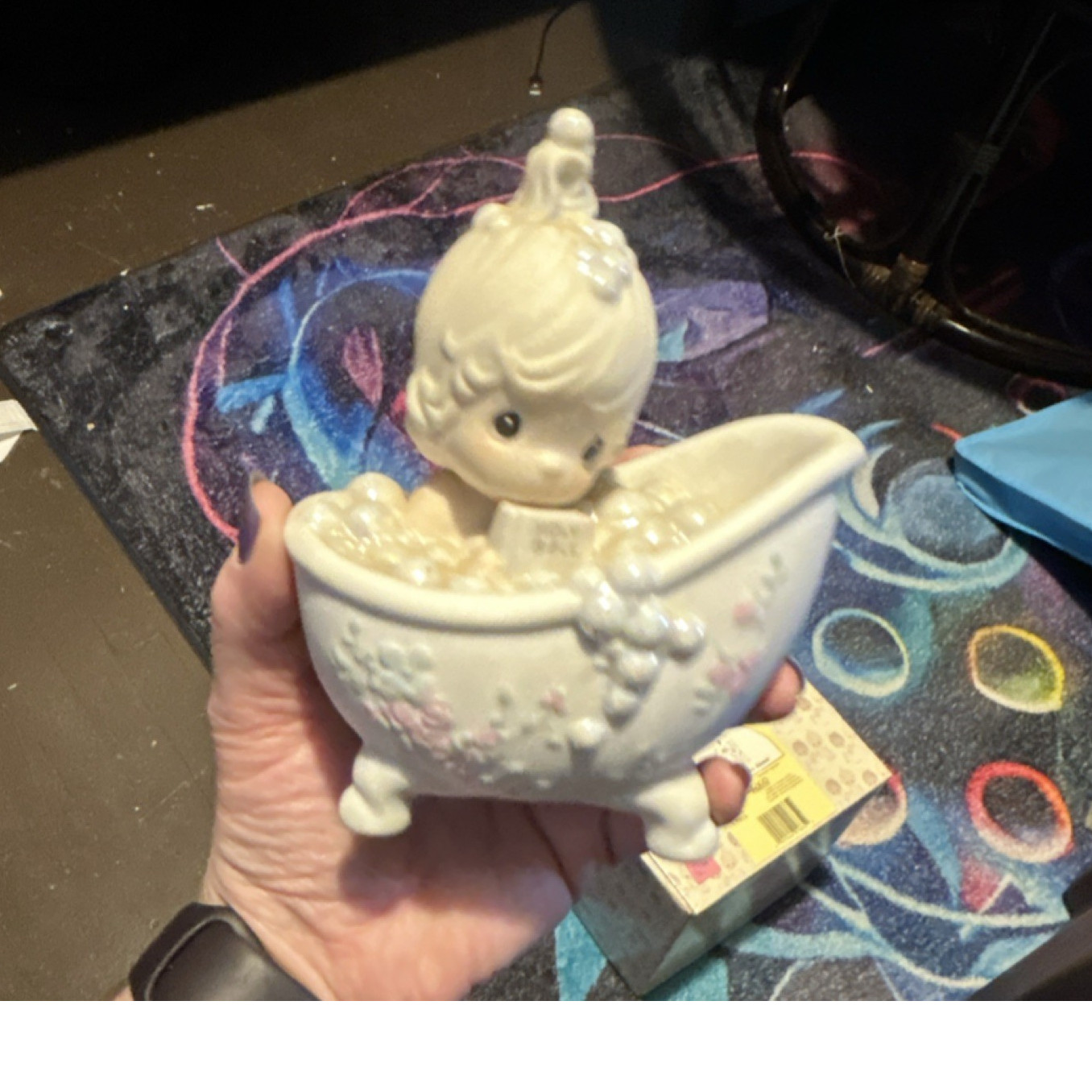 Precious Moments He Cleansed My Soul Porcelain Girl Religious Figurine 1994