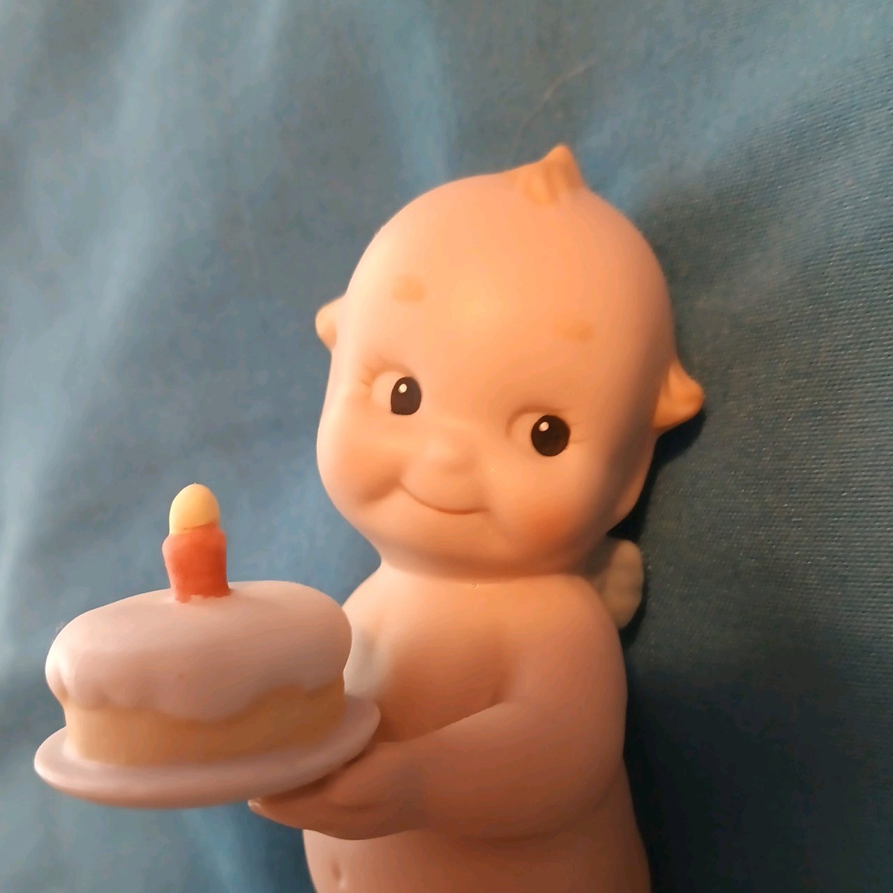 Jesco Kewpie Doll Ceramic Figure Birthday 1 Candle Figurine Vintage