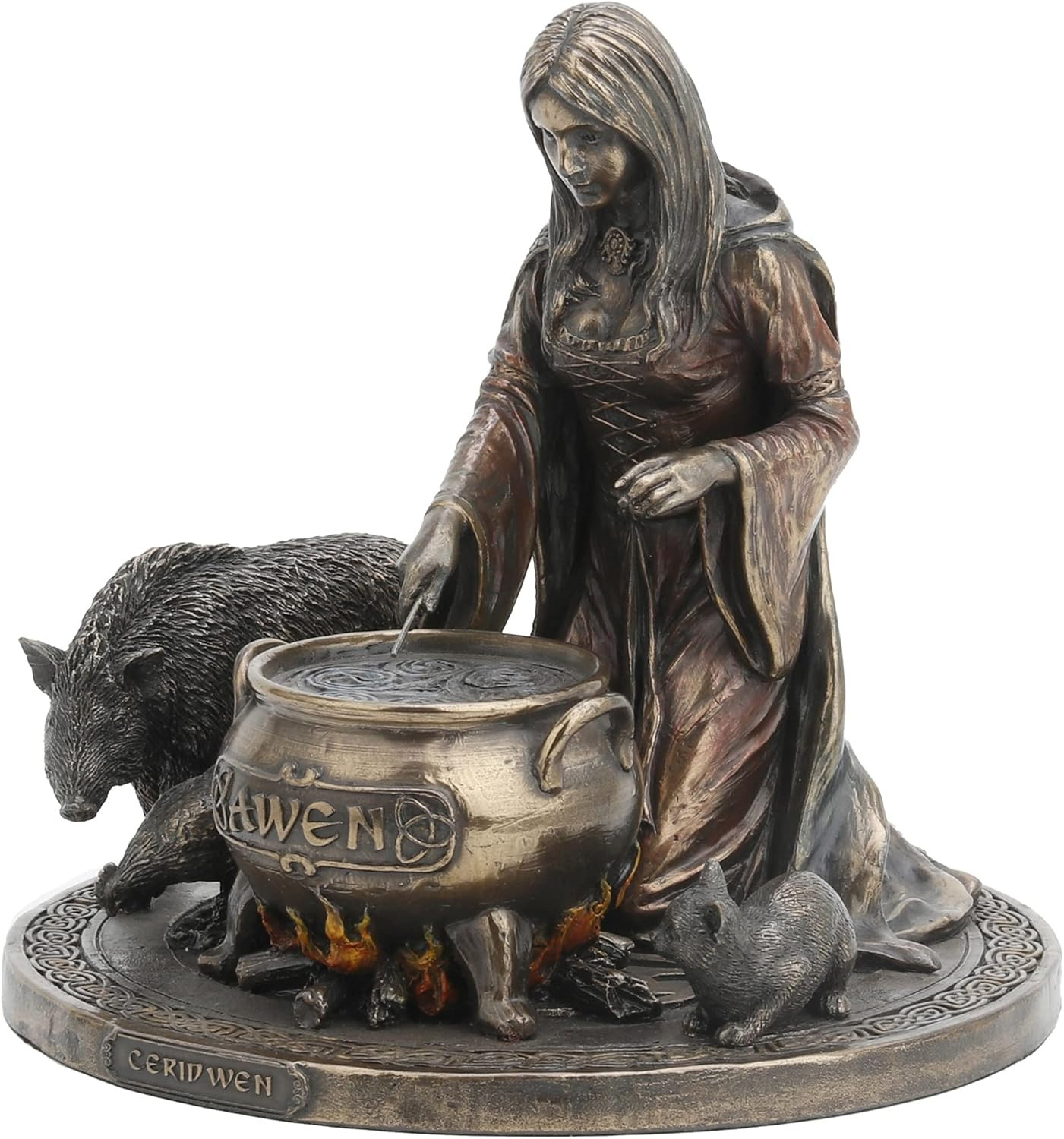 Ceridwen Celtic Goddess Statue with Cauldron – Veronese Design