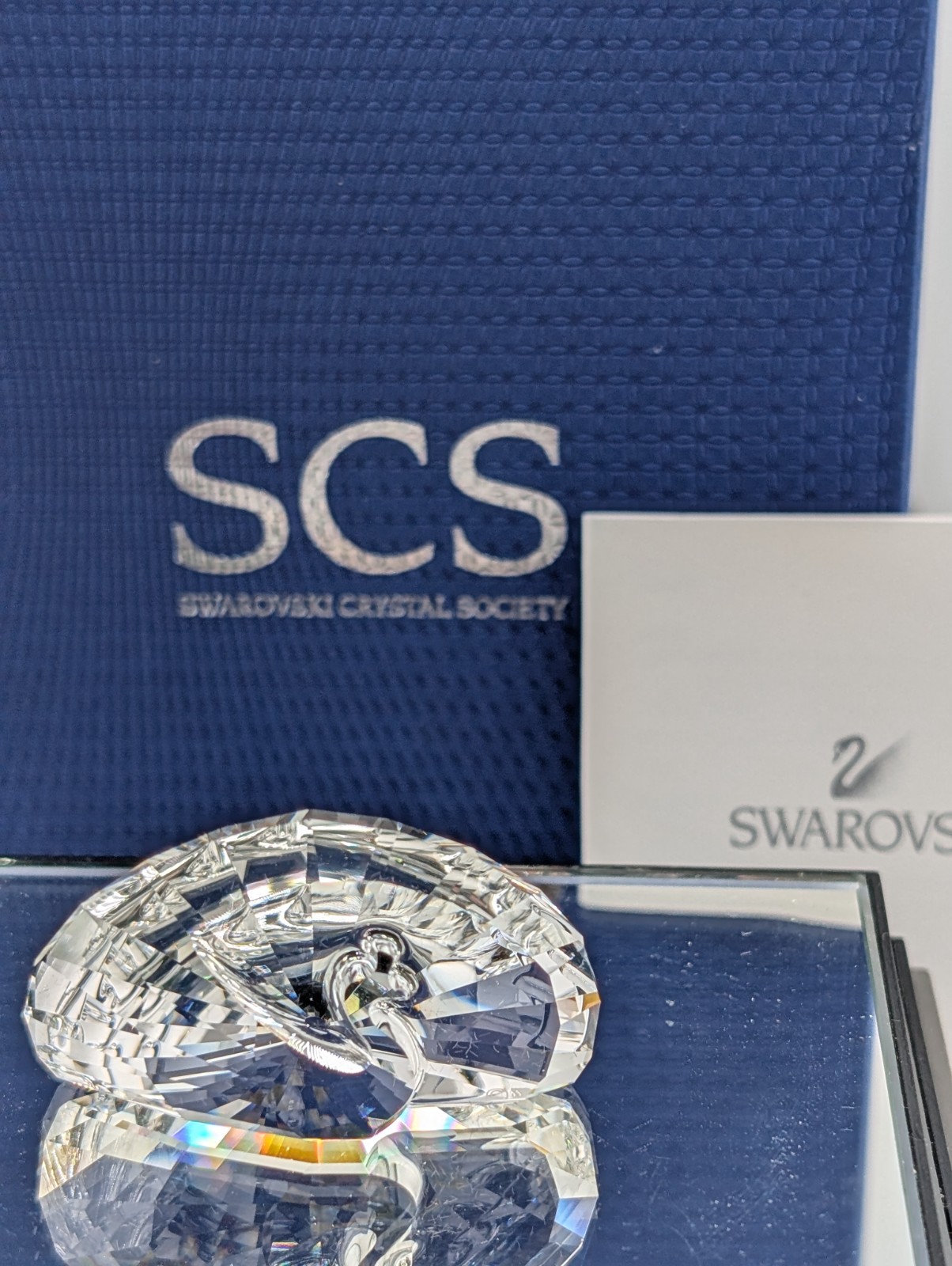 New~SCS~SWAROVSKI~**PEACOCK PAPERWEIGHT**~1 5/8″ Tall~AUSTRIA~Box~COA