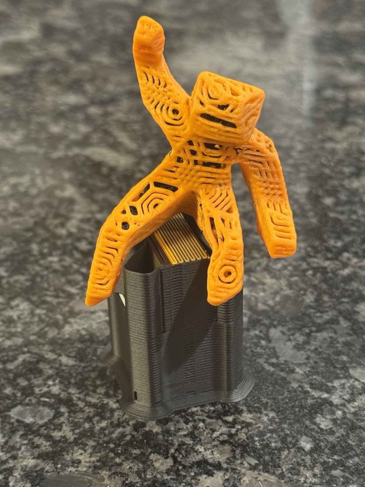 Project Hail Mary 3D-printed Xenonite Grace Figurine Statue Orange Color