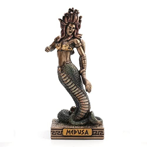 Hand-Painted Medusa Gorgon Miniature Figurine – Unique Home Decor Collectible