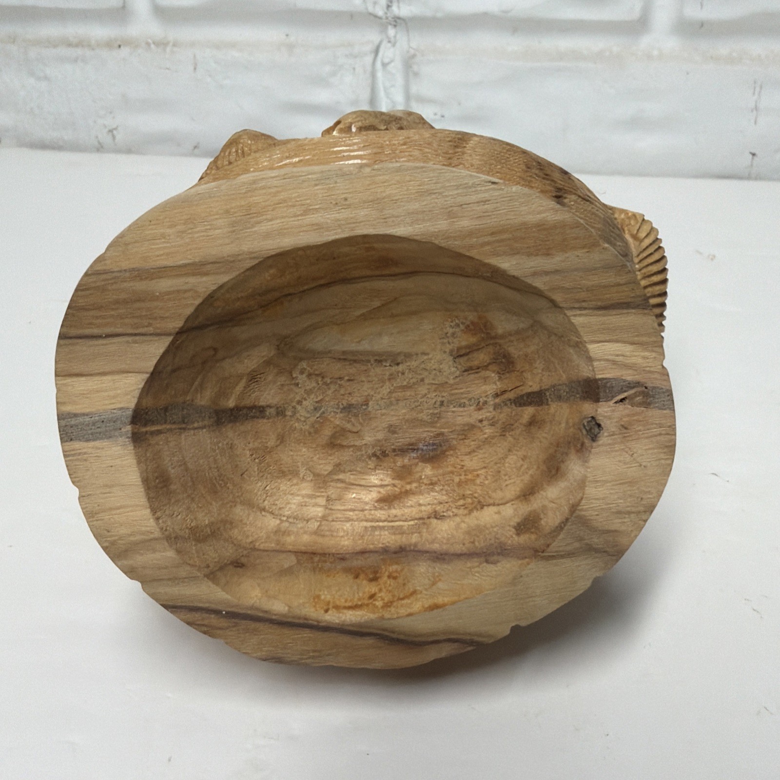 Noah’s Ark Carved One Solid Piece of Olive Wood, 4.5″ x 4″ x 4″