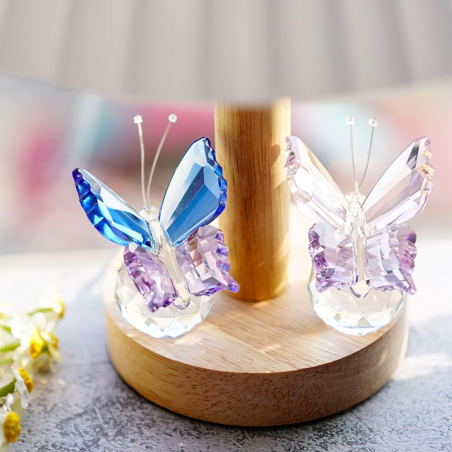 Set of 2 Enchanting Crystal Butterflies – Perfect Decoration for Any Occasion