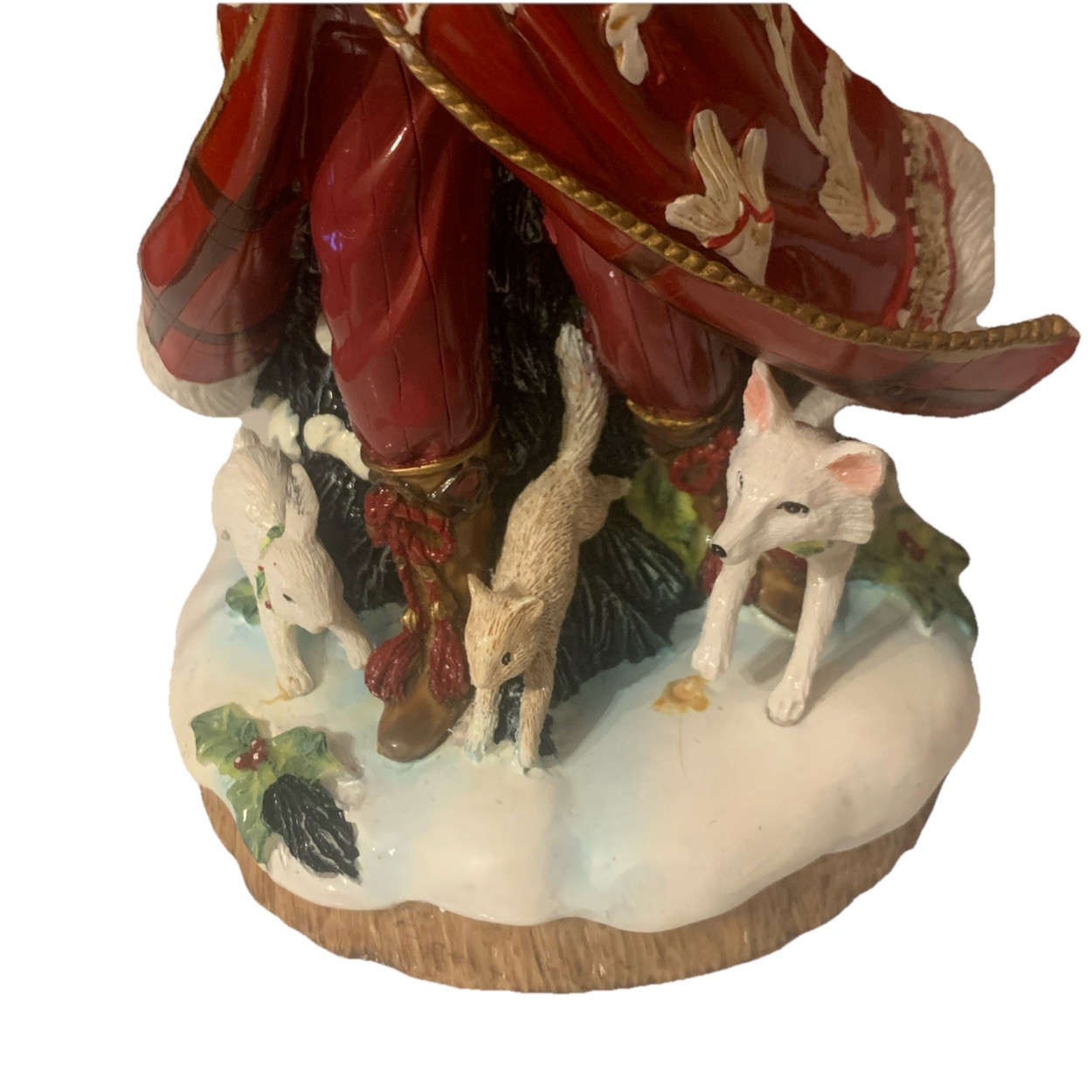 VTG Fitz and Floyd Town & Country Santa Ceramic Figurine Oh Come All Ye Faithful