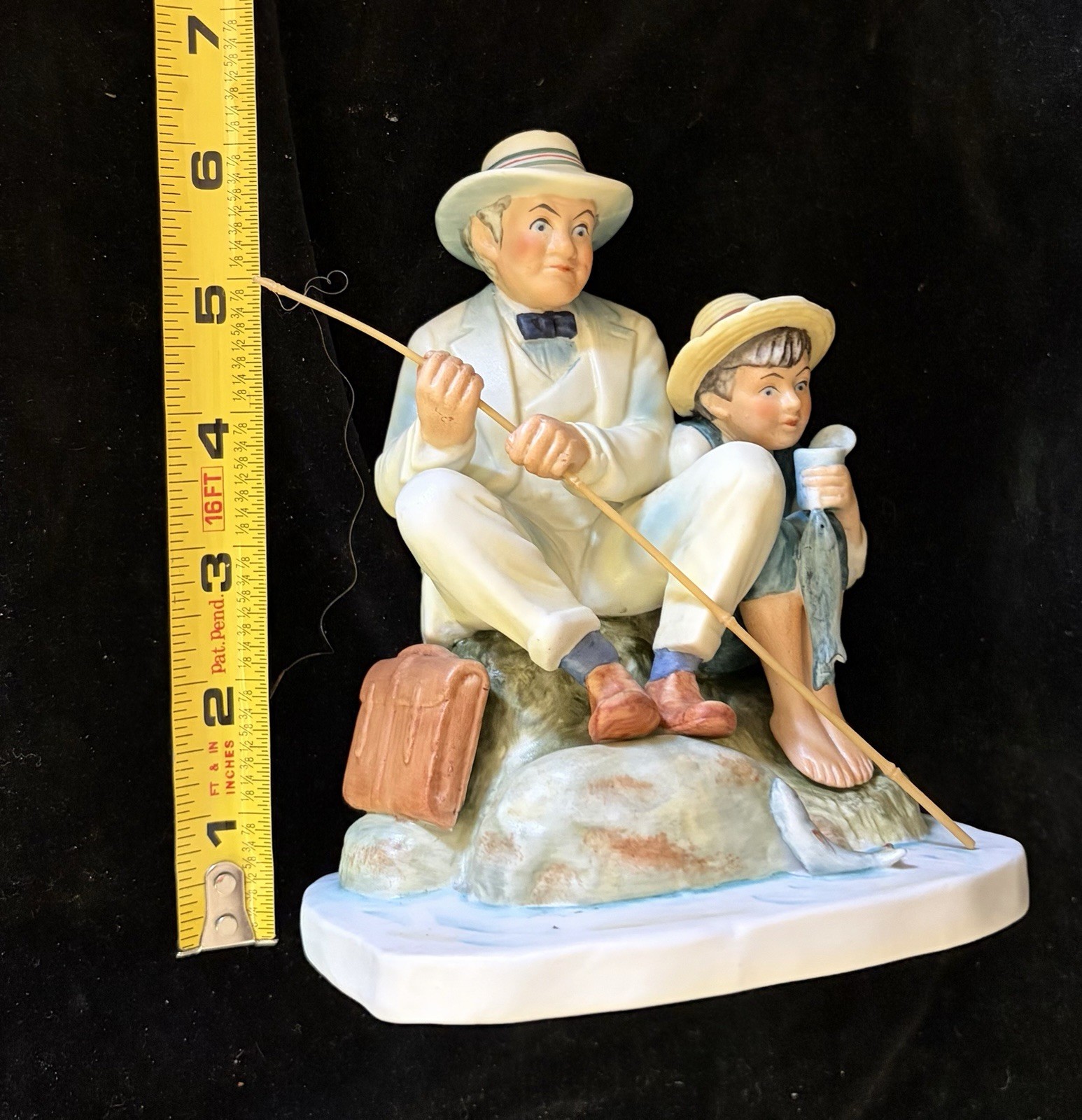 1974 Norman Rockwell Summer “Old Mill Pond” Porcelain Figurine #405