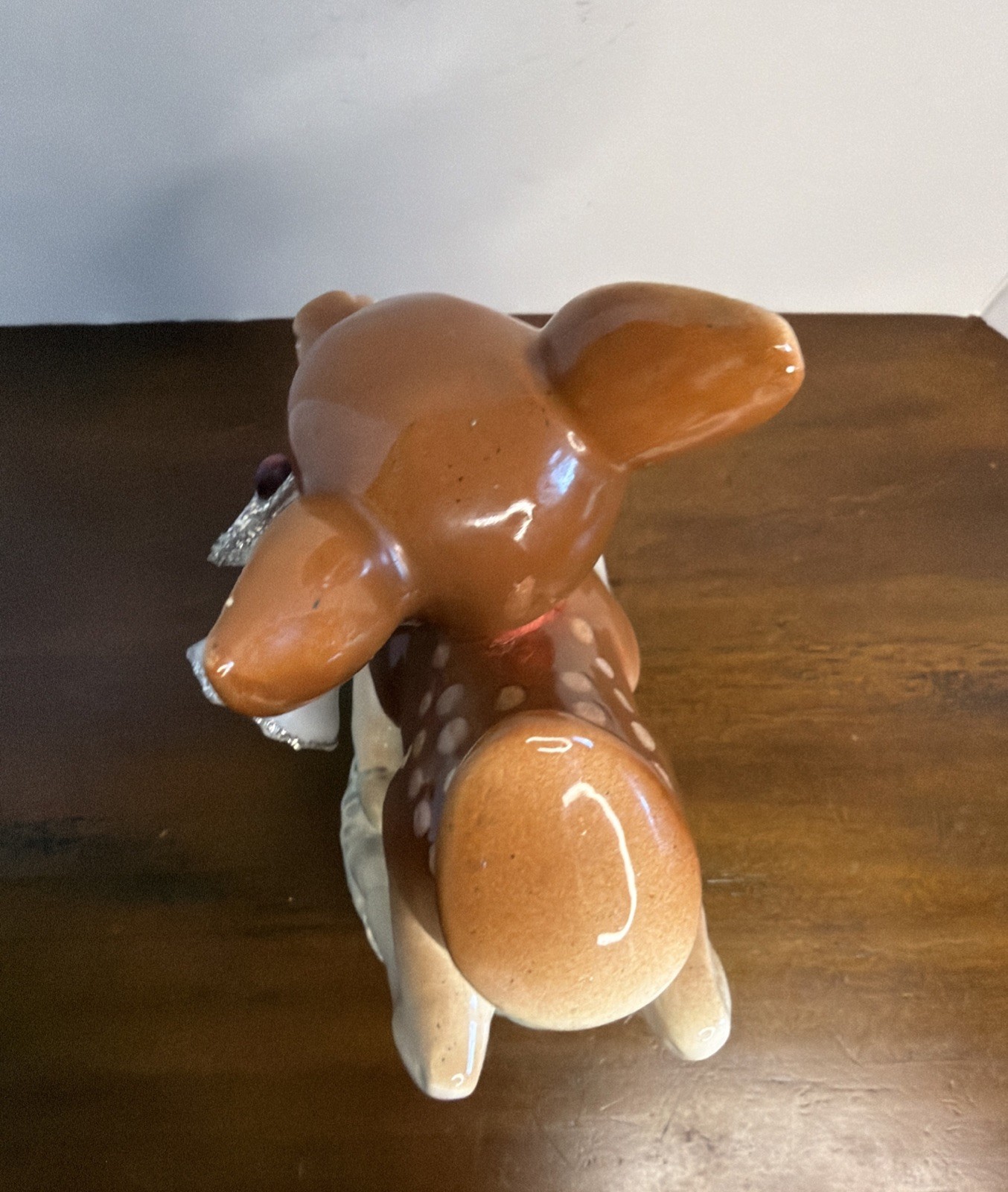 Vintage MCM Ucagco Occupied Japan Christmas Fawn Deer Figurine 7″