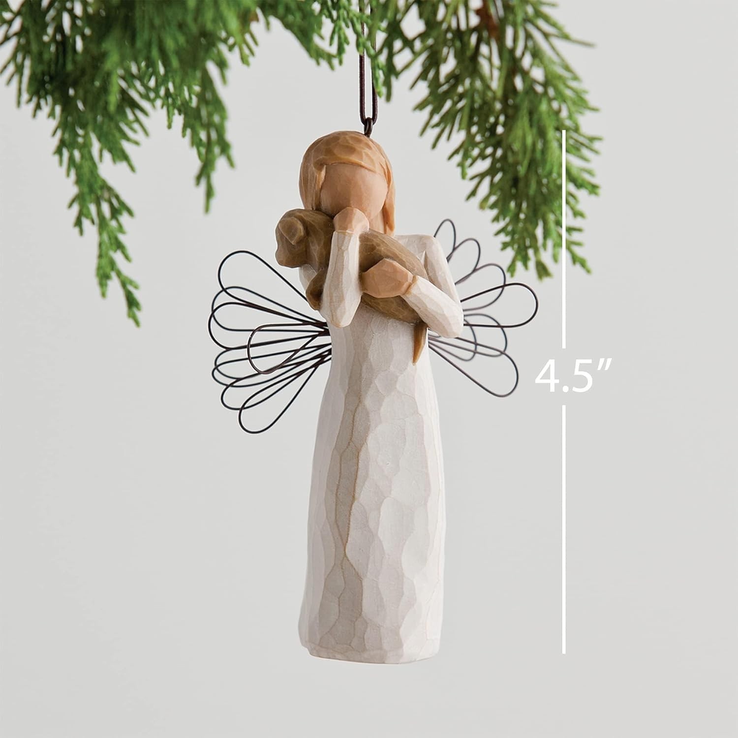 Angel of Friendship Ornament, Sculpted Hand-Painted Figure