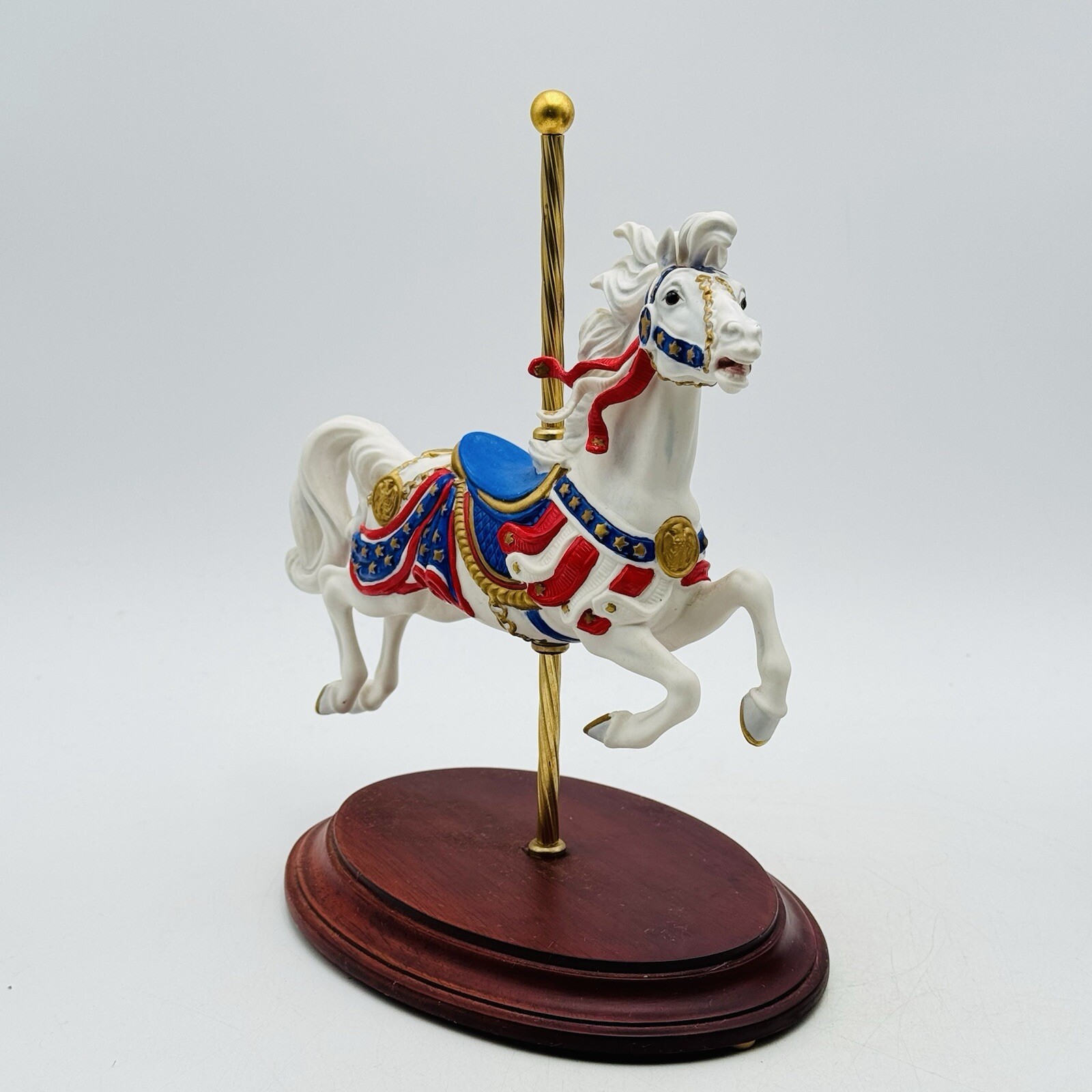 Franklin Mint American Glory Patriotic Carousel Horse Patriotic Independence Day