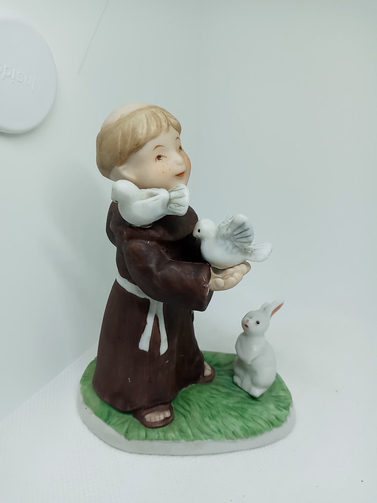 Vintage NAPCO WARE N°749 Young Monk In A Brown Robe Fig. H.Painted. 1960s.Unique