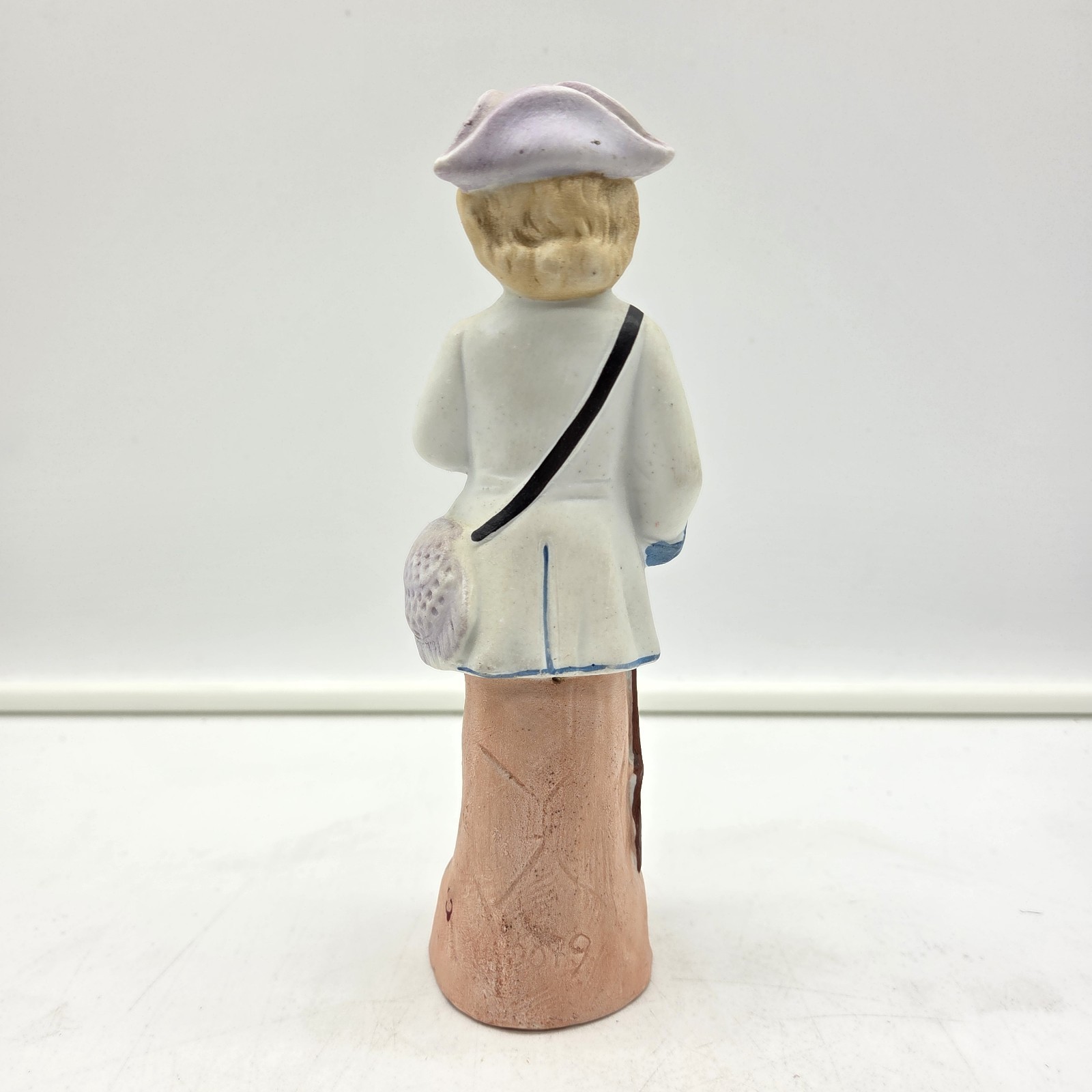 8.5″ Vintage c.1940s–1950s Hand Painted Ceramic Bisque Boy Figurine No. 5879
