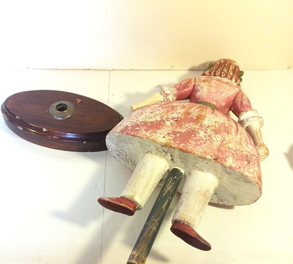Sarreid Ltd Italian Carved Wood Woman Figurine Primitive 20″ Made in Italy