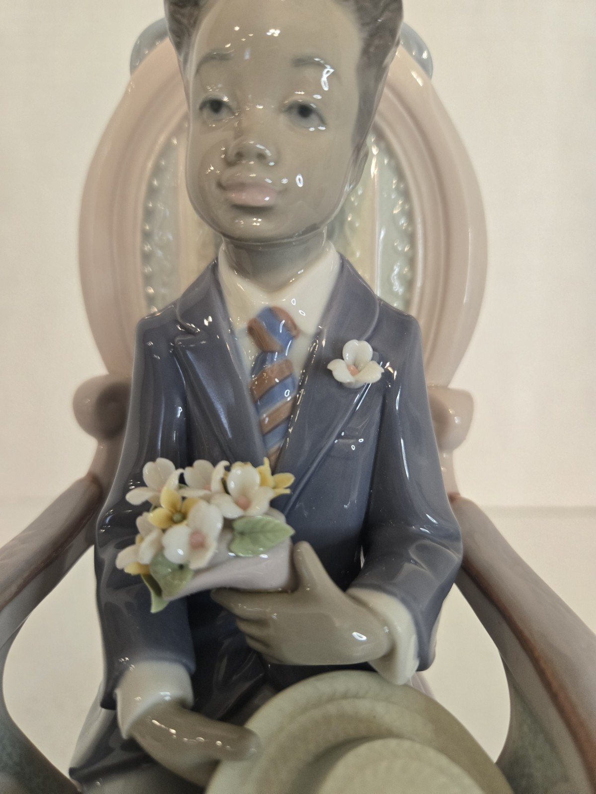 Lladró RARE “All Dressed Up” Black Legacy Little Boy in Chair HTF