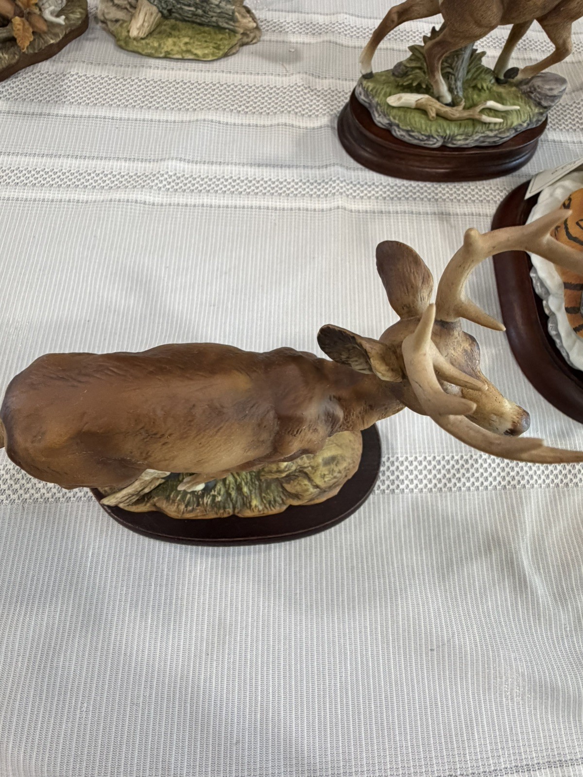 Andrea By Sadek 1985 Porcelain Mule Deer Figurine With Stand 7246