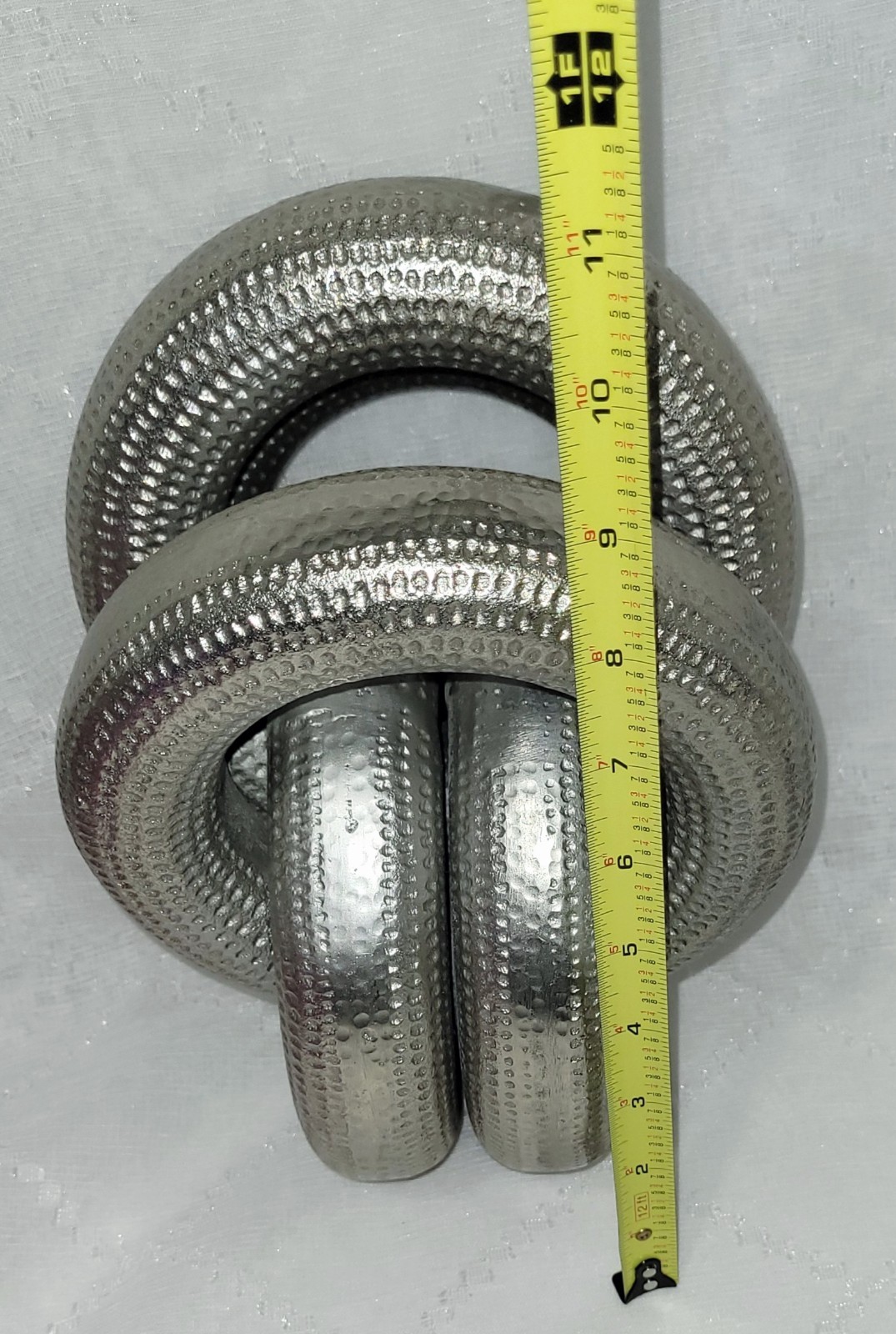 “Eternity” Industrial Silver Metal Knot Sculpture – Inspired by Lachlan Ross
