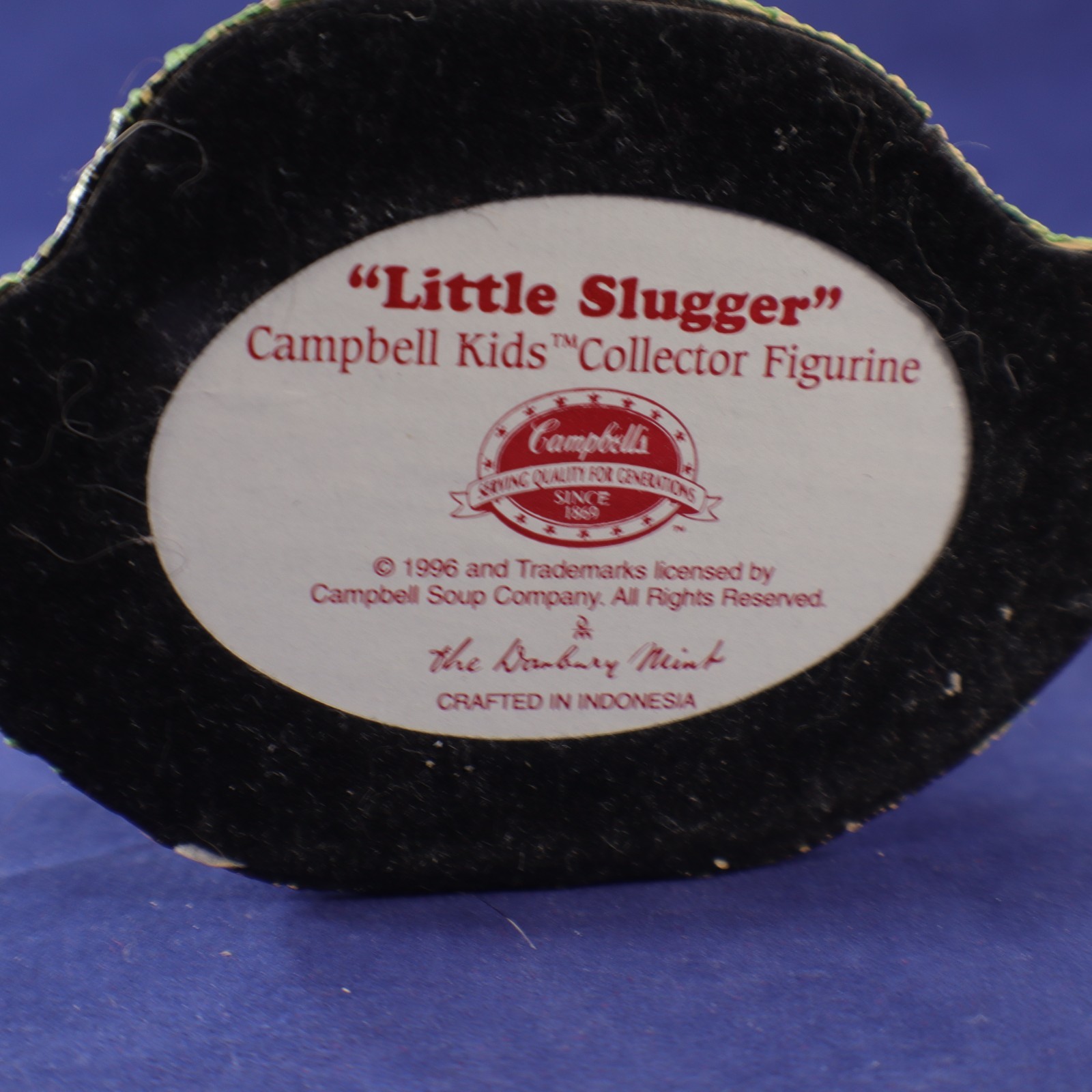 Campbells Kids Figurine LITTLE SLUGGER Baseball Danbury Mint 1996 Vintage