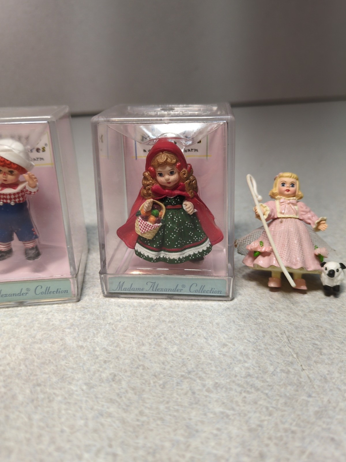 FOUR Hallmark Madame Alexander Raggedy Ann/Andy Mop Top Red Riding Hood Bo Peep