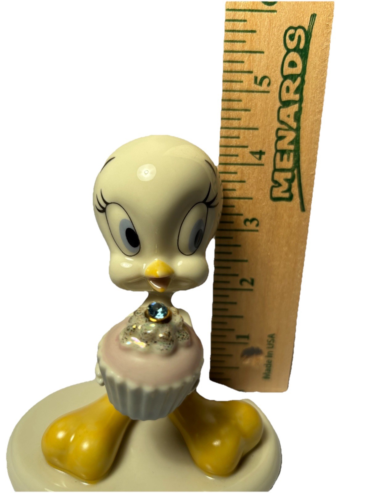 Lenox A Present From Tweety Bird Cupcake Blue jeweled Warner Figurine Porcelain
