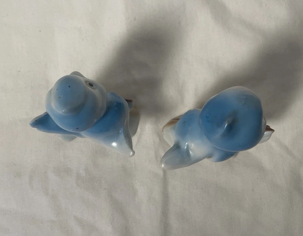 Blue Birds On A Branch Figurine Bone China Glazed from Japan