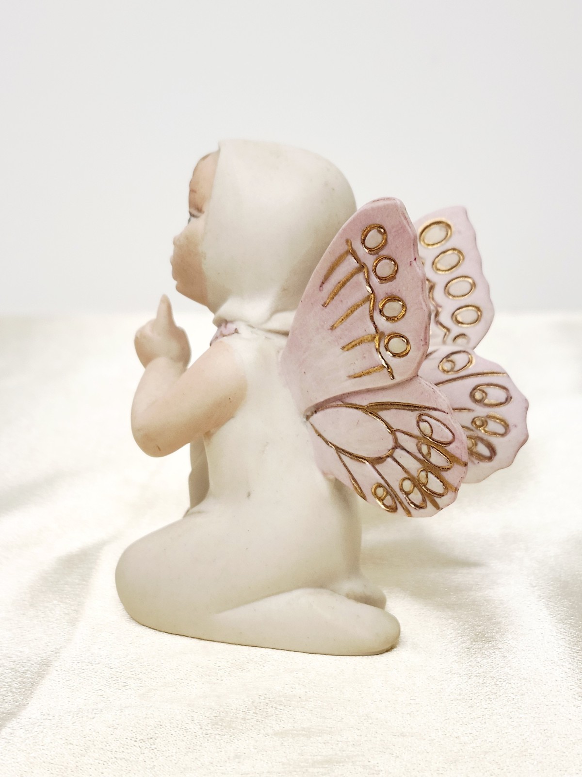Vintage Matte Porcelain Sugar Baby Butterfly Fairy Figurine – 1950s