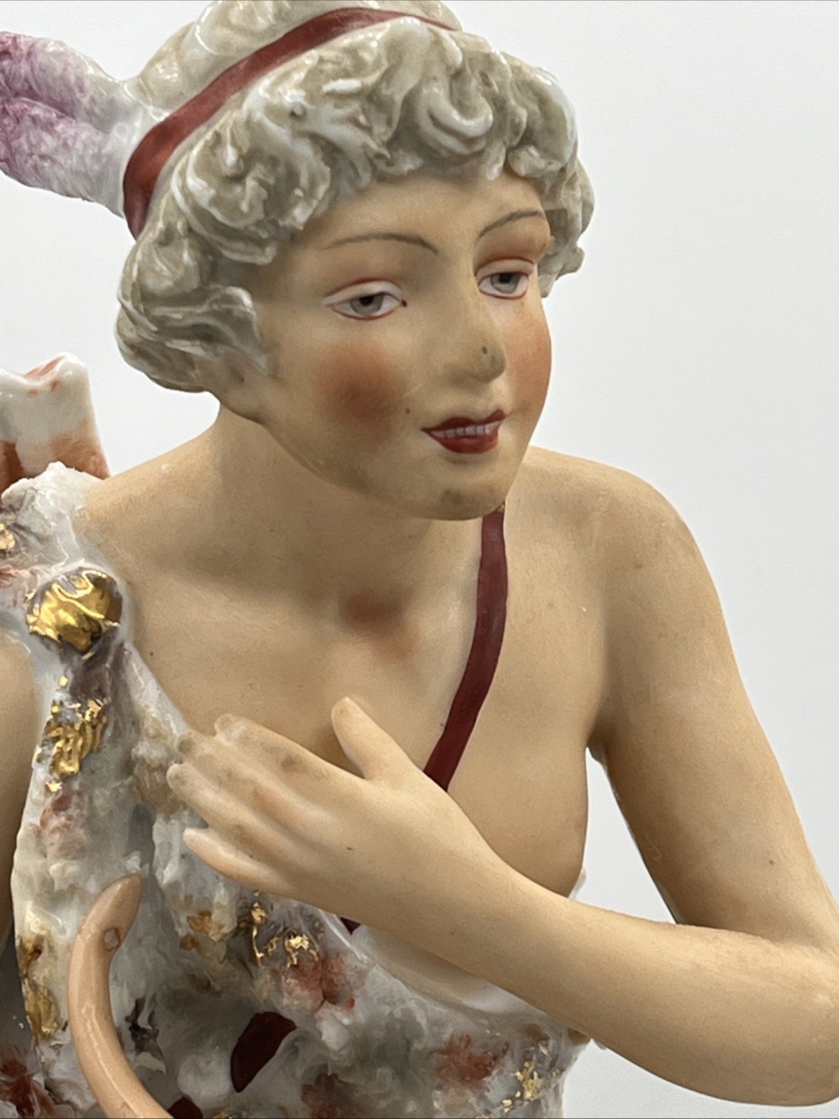 Diana the Huntress Greek Mythology Sylvan China CMD 13.5” Porcelain Lady Statue