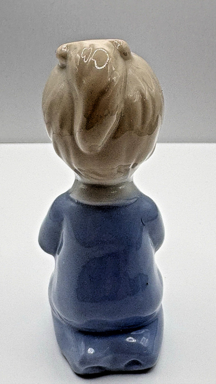 Vintage Porcelain Kneeling Praying Girl Angel Blue Made In Japan New Condition