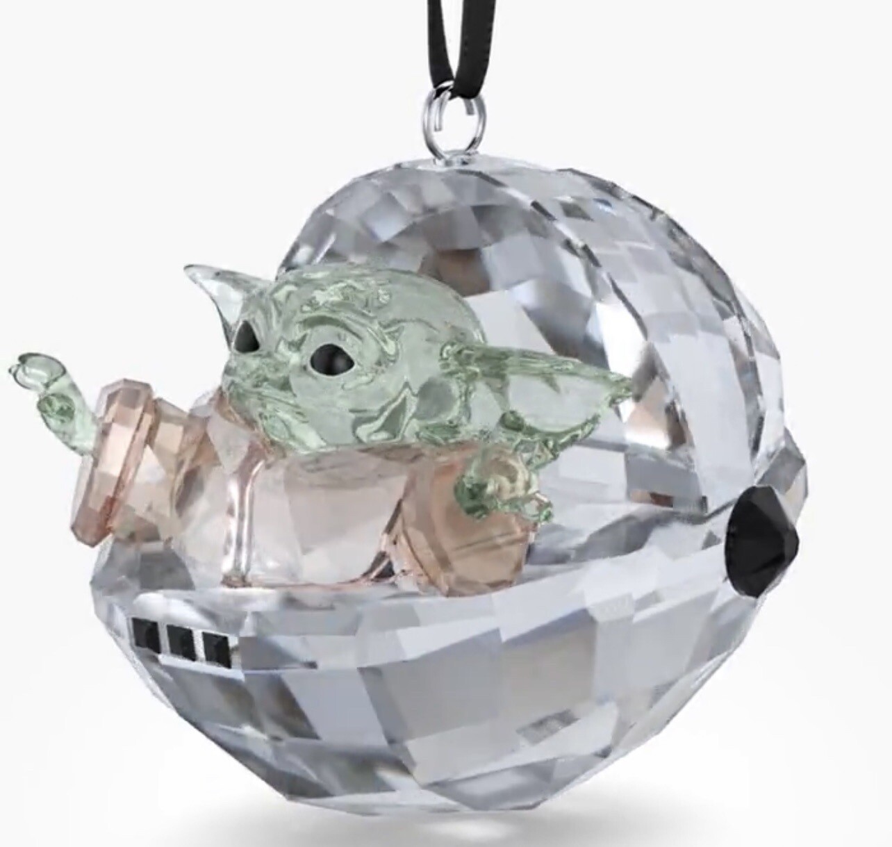 NIB Swarovski Disney Star Wars The Mandalorian Grogu Baby Yoda Ornament #5652545