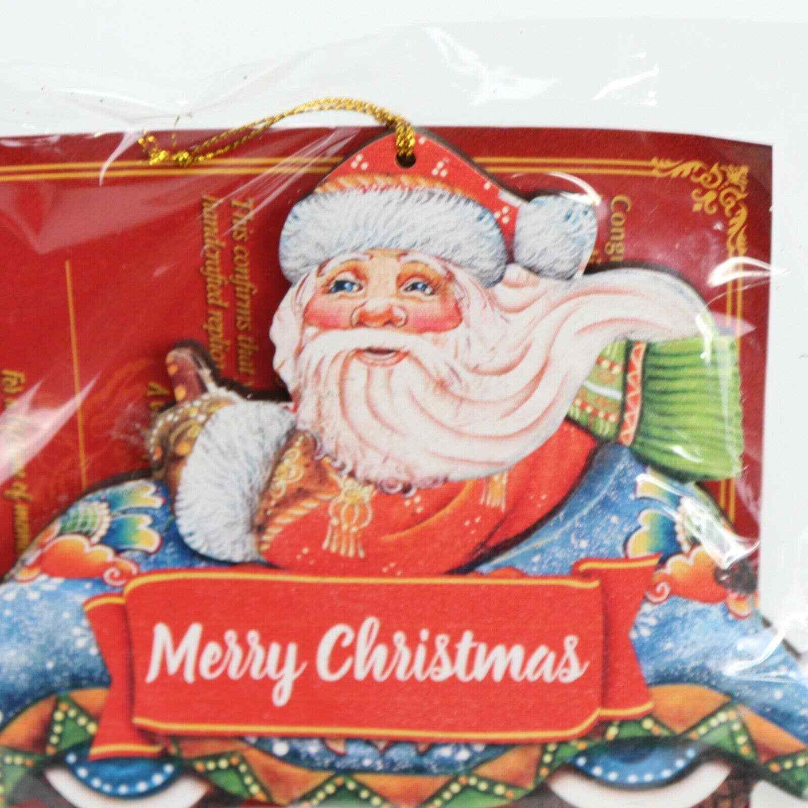 Designocracy, by Dona Gelsinger Santa Ornament