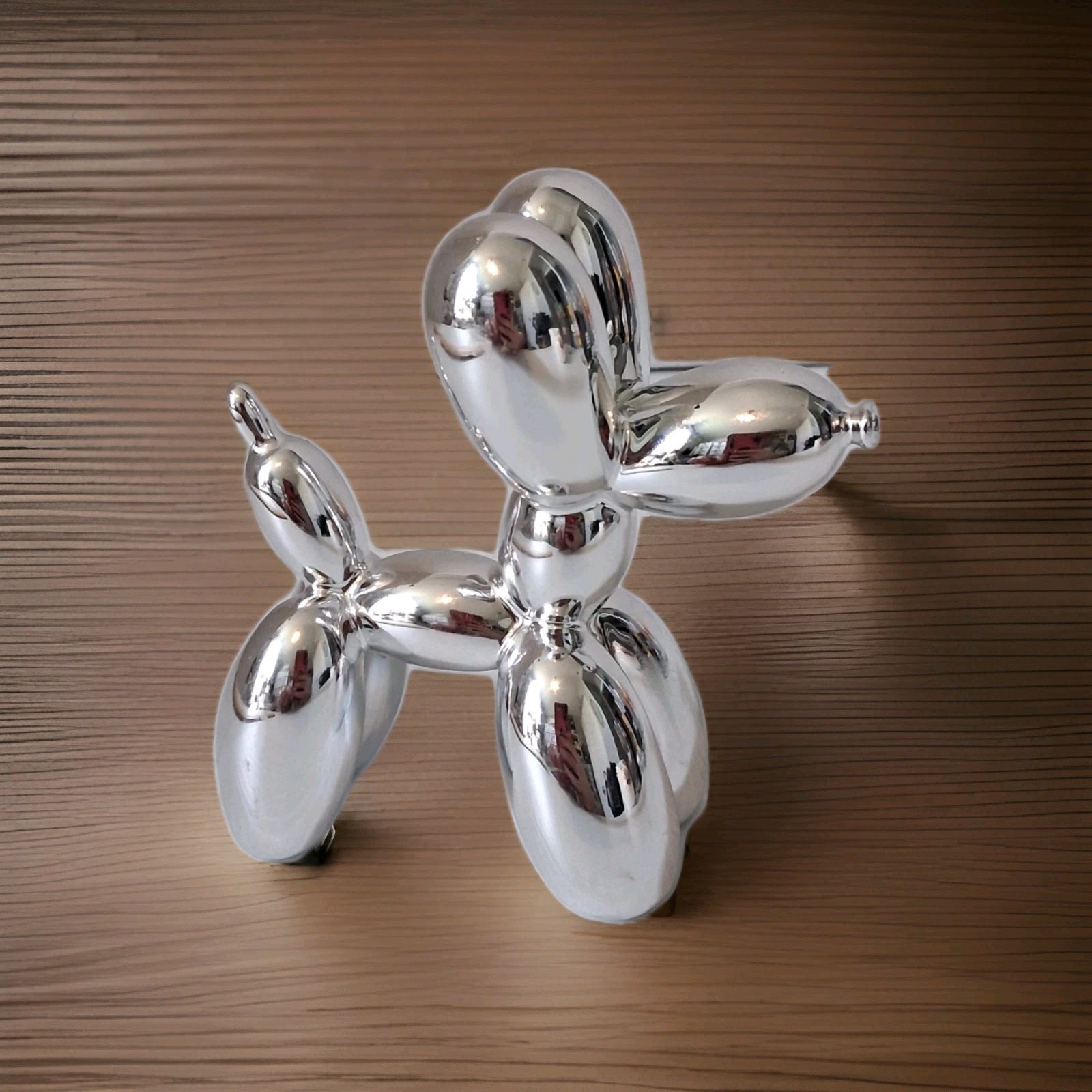 Balloon Dog Sculpture Silver Modern Art Balloon Animal