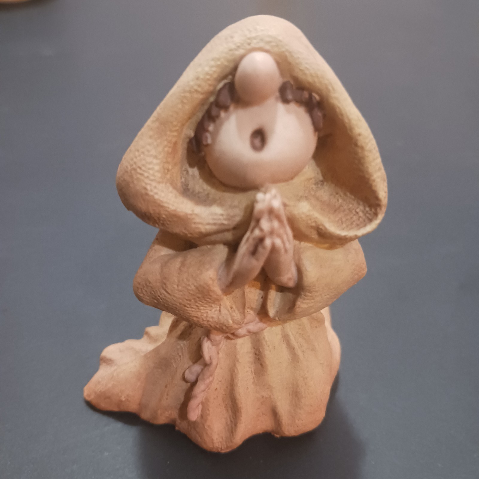 Friar Folk Maureen 1998 Praying Friar Resin Figurine 4 in Beige Brown