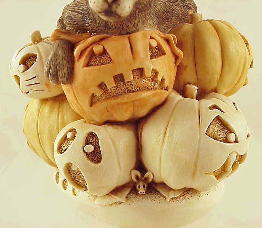 Harmony Kingdom Treasure Box Feline Fest Halloween Cats LE 1001 Rare