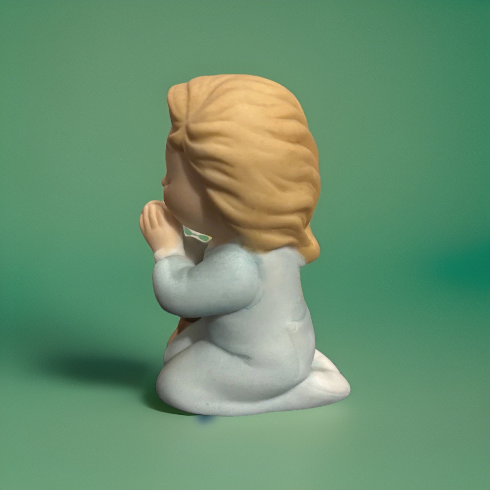 Vintage Precious Moments Praying Child And Bunny Collectors Figure EUC Darling