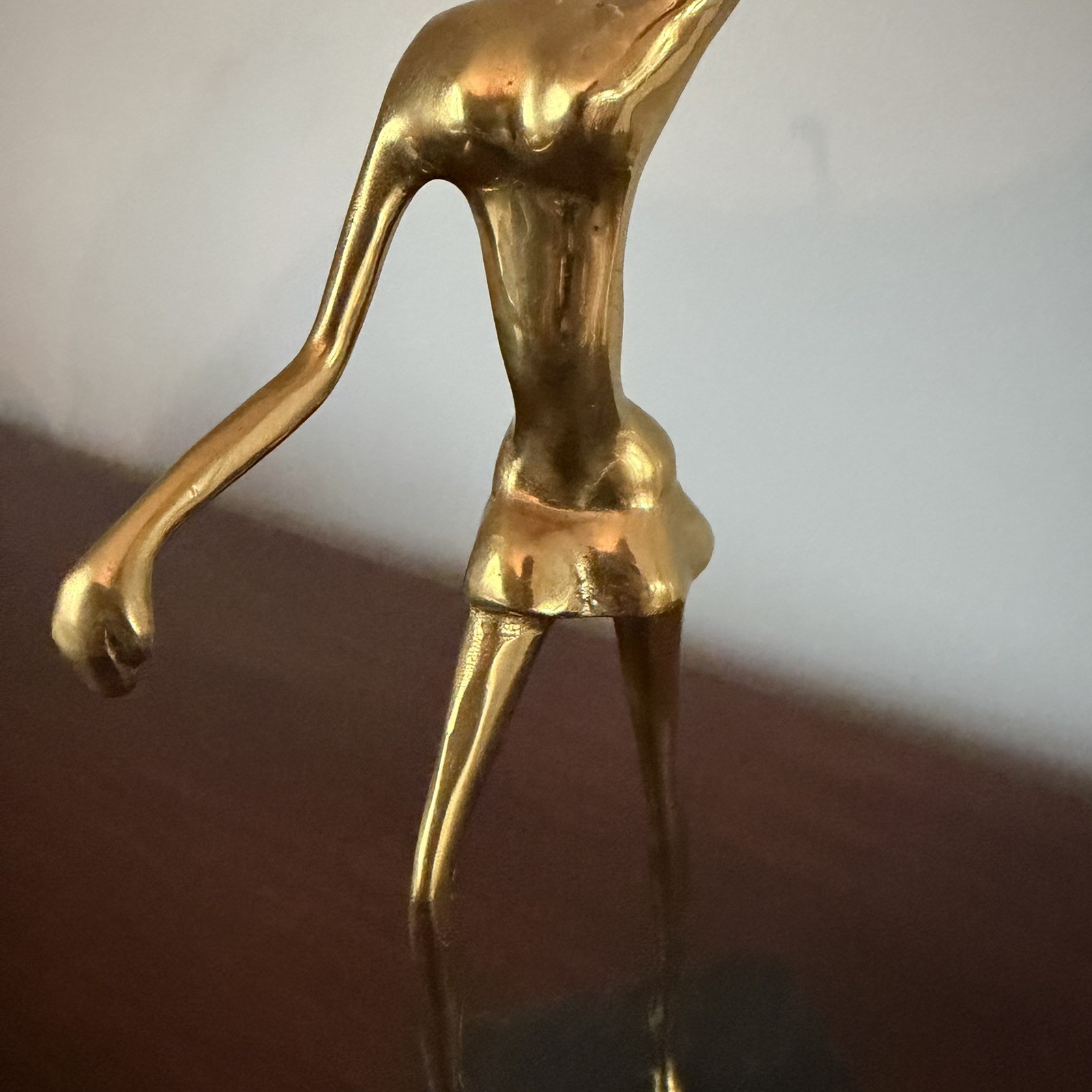 BALLERINA DANCING, “Lapointe” Large Antique Solid Brass, Granite Base, 13″ Art
