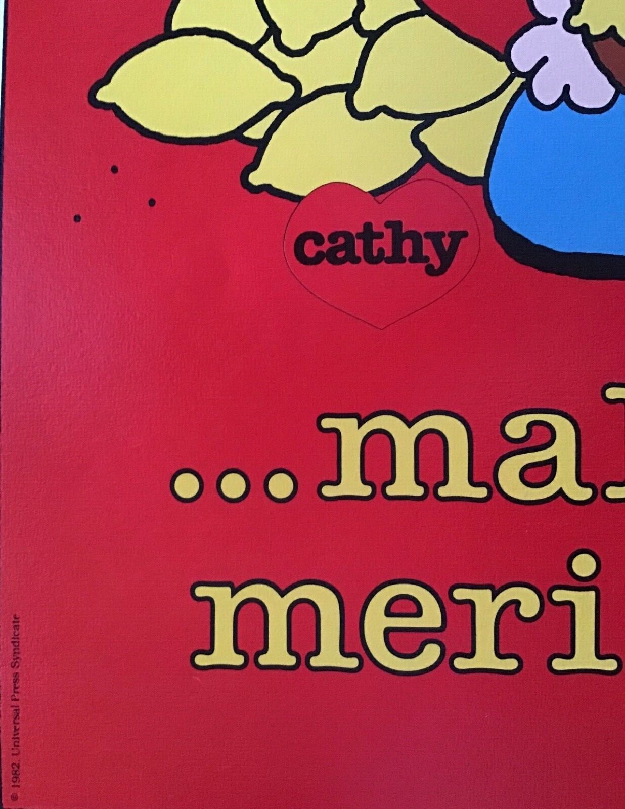 Cathy Poster Vintage 1982 New – When Life Hands You Lemons Make Lemonade