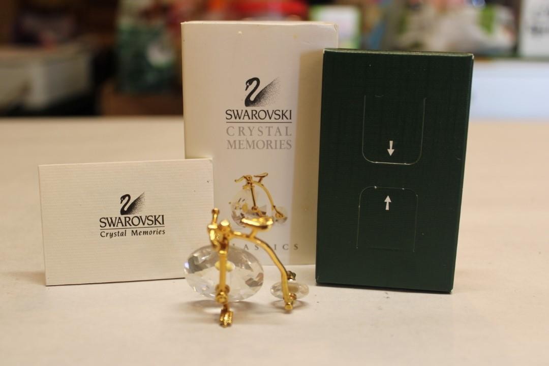 Swarovski Crystal Memories Penny Farthing Bicycle with Box #180578 – Excellent