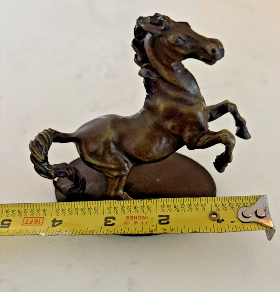 Franklin Mint Renaissance Western Bronze 1987 Mustang Horse Sculpture