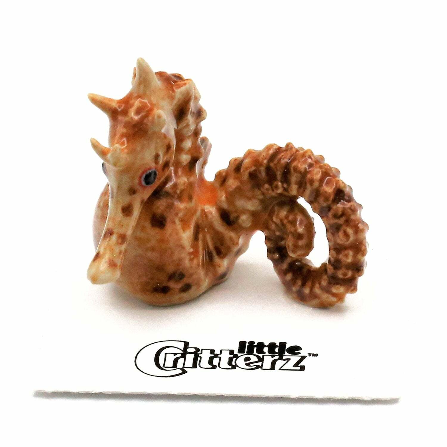 Little Critterz Bronze Seahorse Big Belly Seahorse “Dancer” porcelain figurine