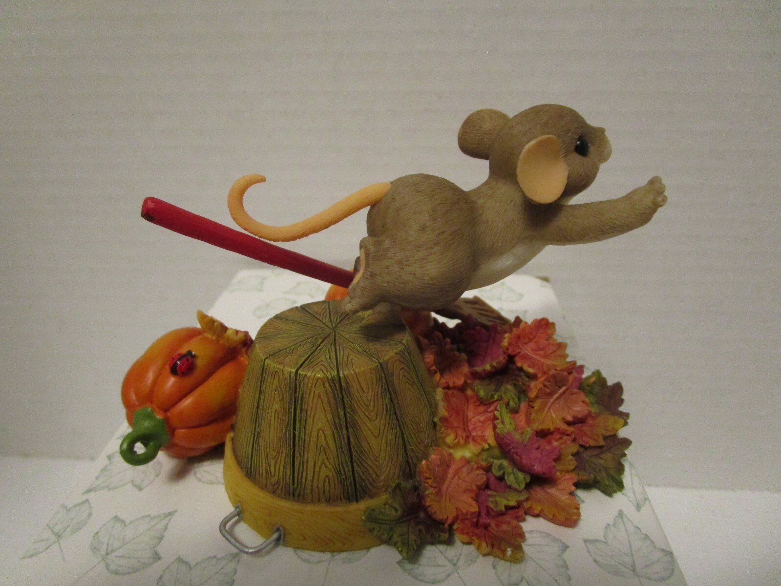 Charming Tails ~ Dive Right In ~ Fall Raking Leaves 85/118 Fitz and Floyd
