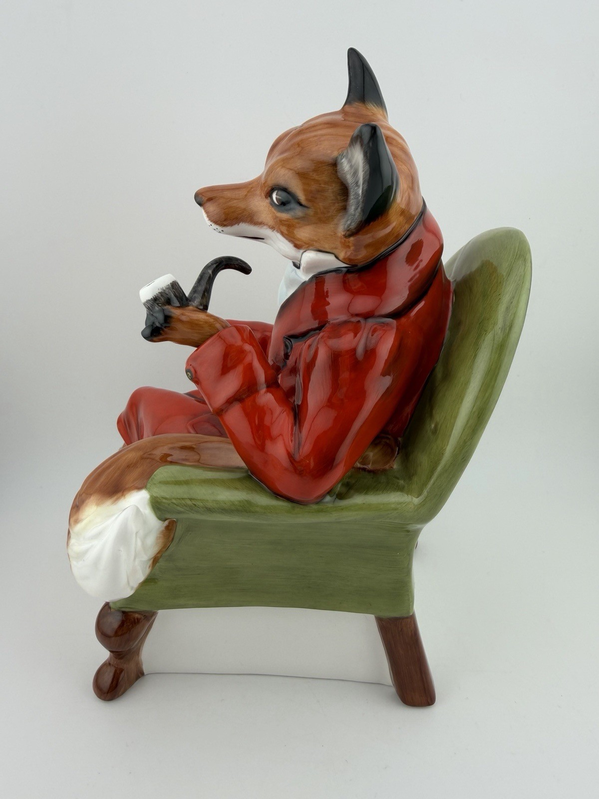Royal Stratford Mrs Fox w/ Pipe Figure 7.5” Limited Edition Hand Painted England