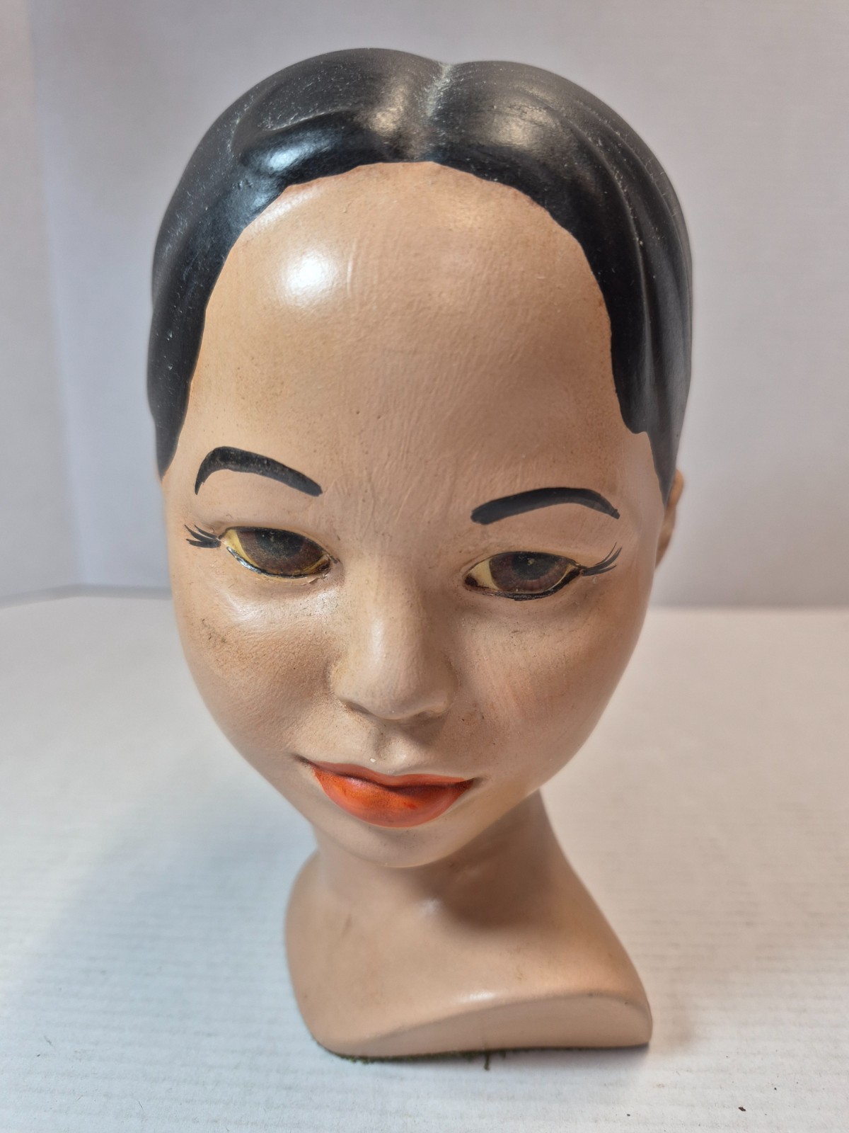Vintage Polynesian Pair Of Young Girls Molded Bust