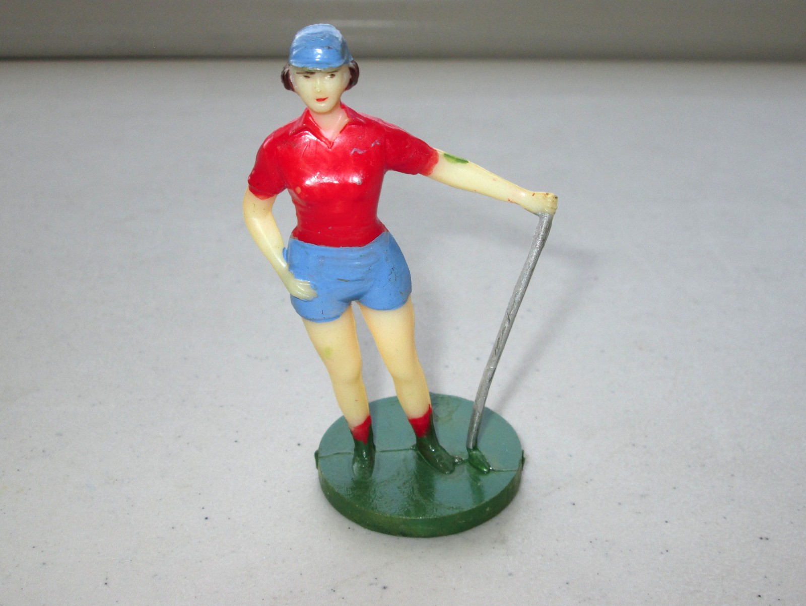 VTG Woman Golfer Figurine Golf Player Statue Sport Decoration Cake Topper