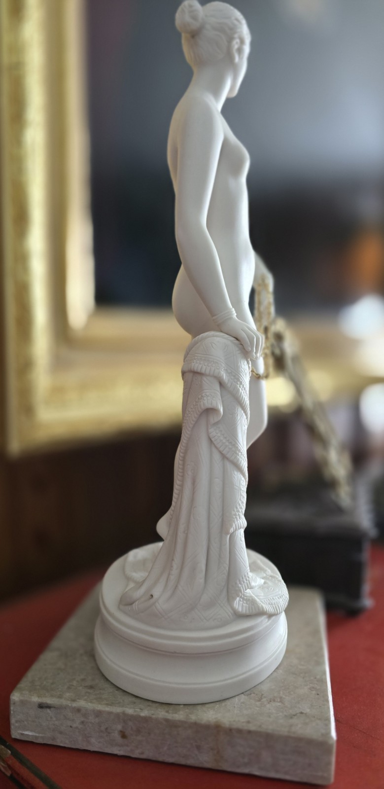 NR ANTIQUE PARIAN “THE GREEK SLAVE” HIRAM POWERS 1850s COPELAND ENGLAND