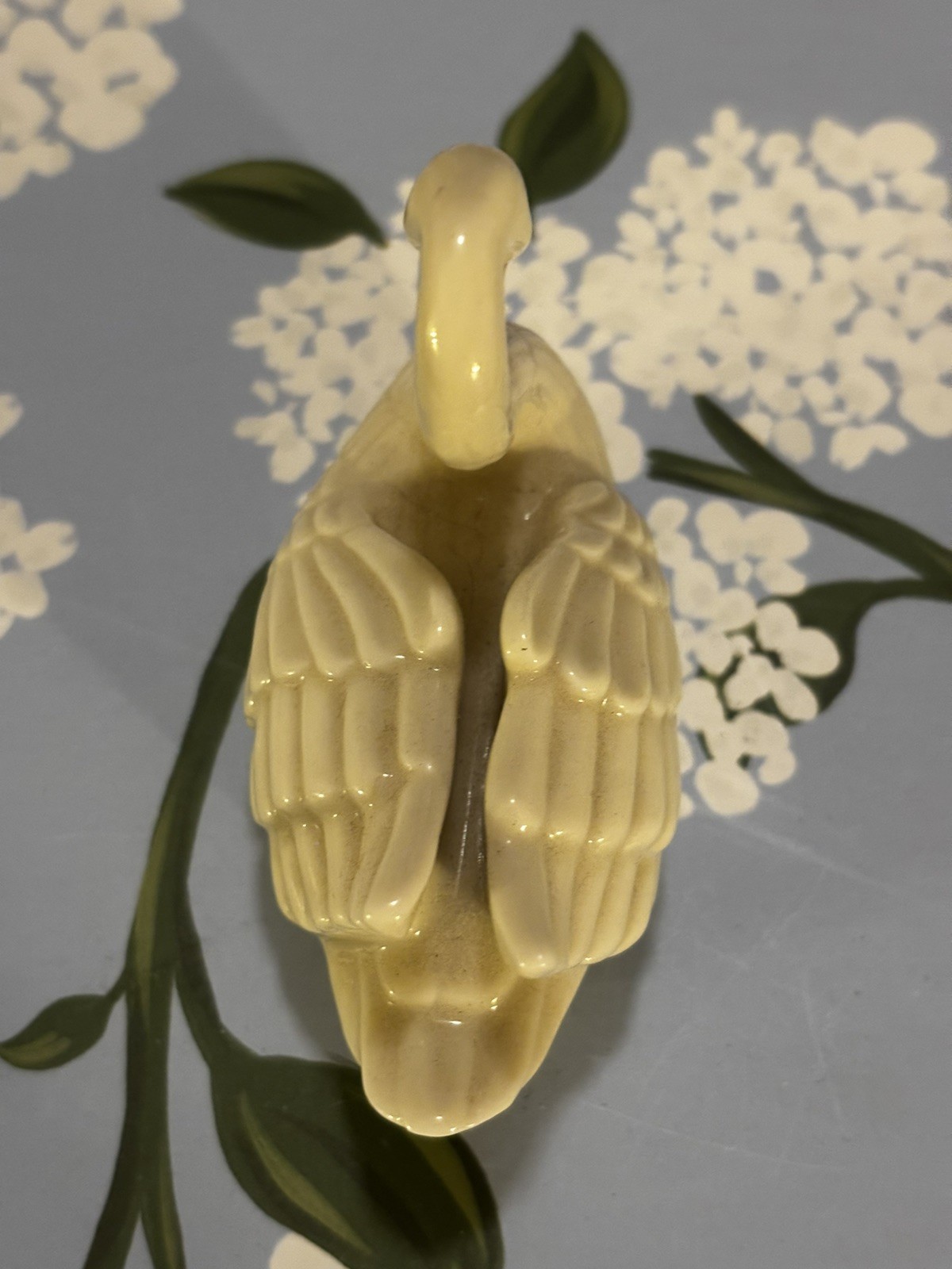 Vintage LENOX Y2K Ivory Swan 24k gold beak eyes Place Card Holder Cake Topper