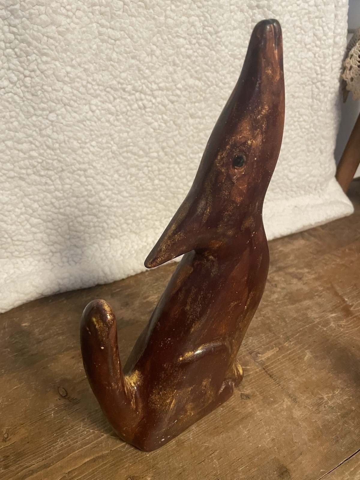Ceramic Coyote/Dog Howling Southwestern Folk Art