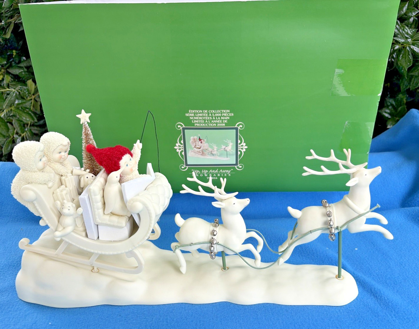 NIB Vintage Dept 56 Snowbabies – Up, Up, And Away #796016